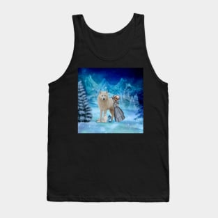 Wonderful polar wolf and fairy Tank Top